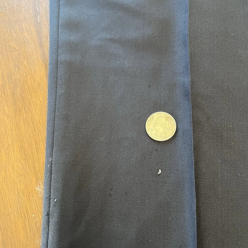Santorelli Luxury Serge Dress Pants Men's 32 Black Straight Leg Formal NWT